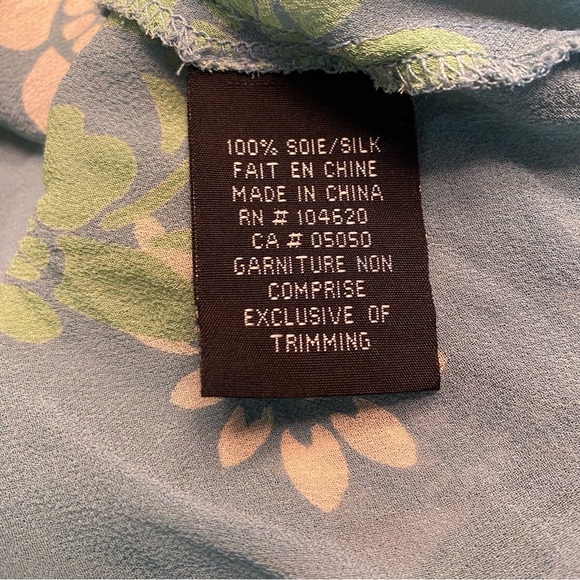 Vintage Jacob blouse 100% Silk faux wrap style - Picture 7 of 9